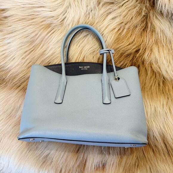 Kate Spade Cameron Street Small Candace Satchel Blue Leather Crossbody Bag - Picture 2 of 7